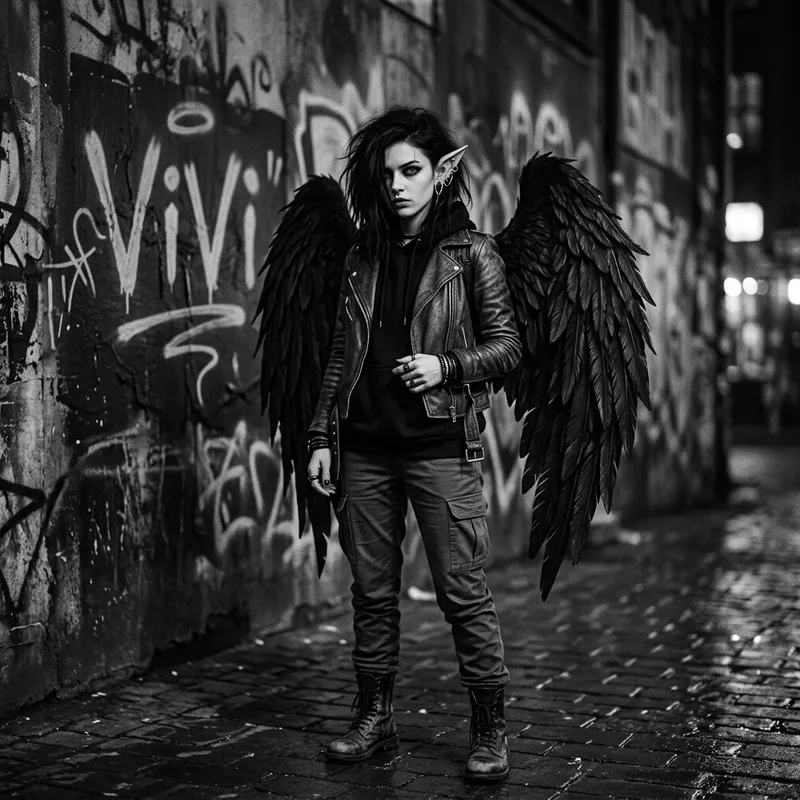 ViVi: Black-Haired Girl with Wings and Ears | Modern Mythical Fusion