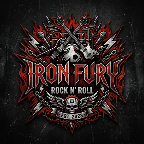 Rock Band Logo Design - Bold & Edgy Music Symbol Design