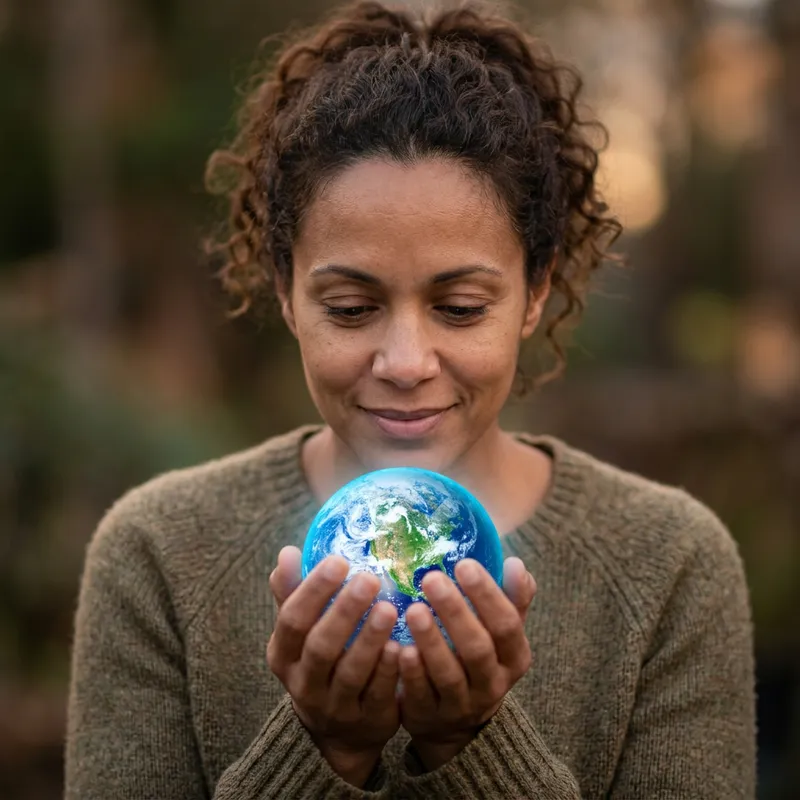 A Person Holding the World in Their Hands A Person Holding the World in Their Hands