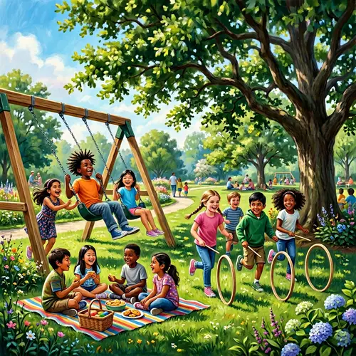 Children Playing: Joyful Moments Outdoors