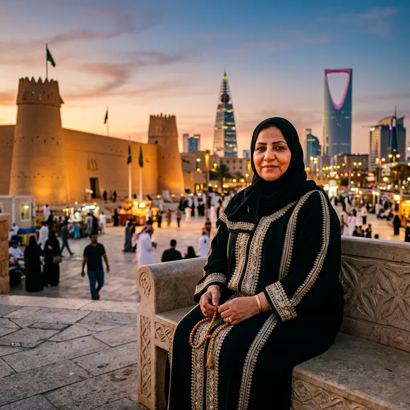 Middle Eastern Woman in Riyadh: Culture and Beauty