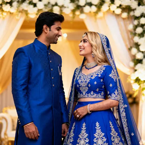 Stunning Royal Blue Wedding Attire