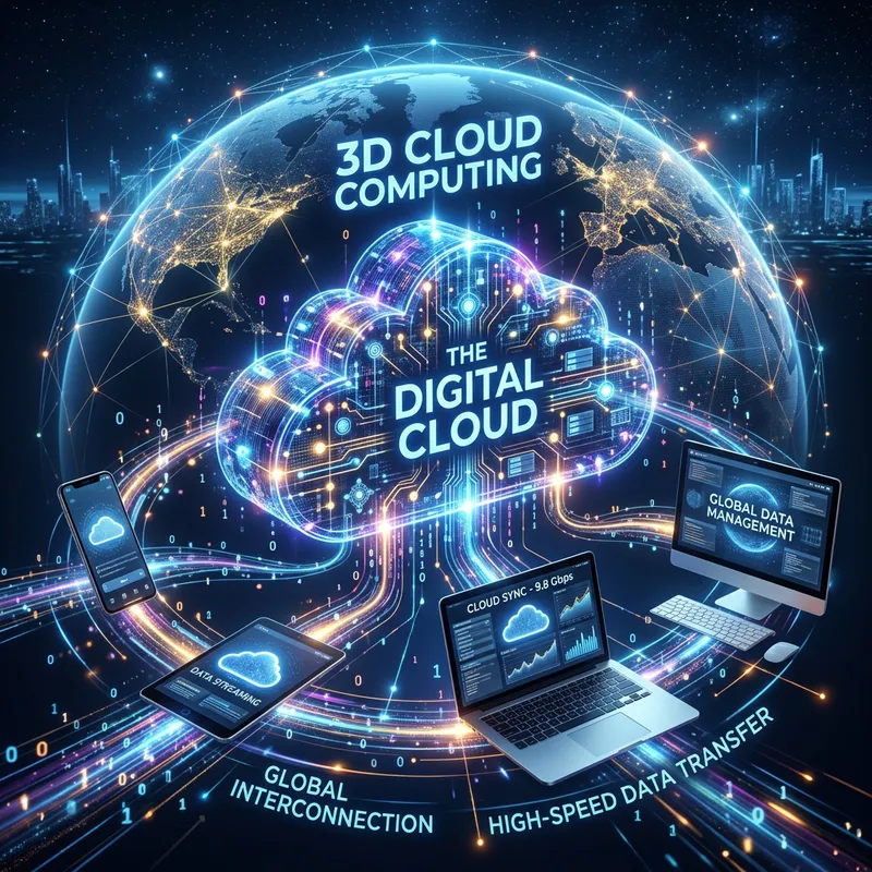 Futuristic 3D Cloud Computing Technology | Tech Devices Visualized Futuristic 3D Cloud Computing Technology | Tech Devices Visualized