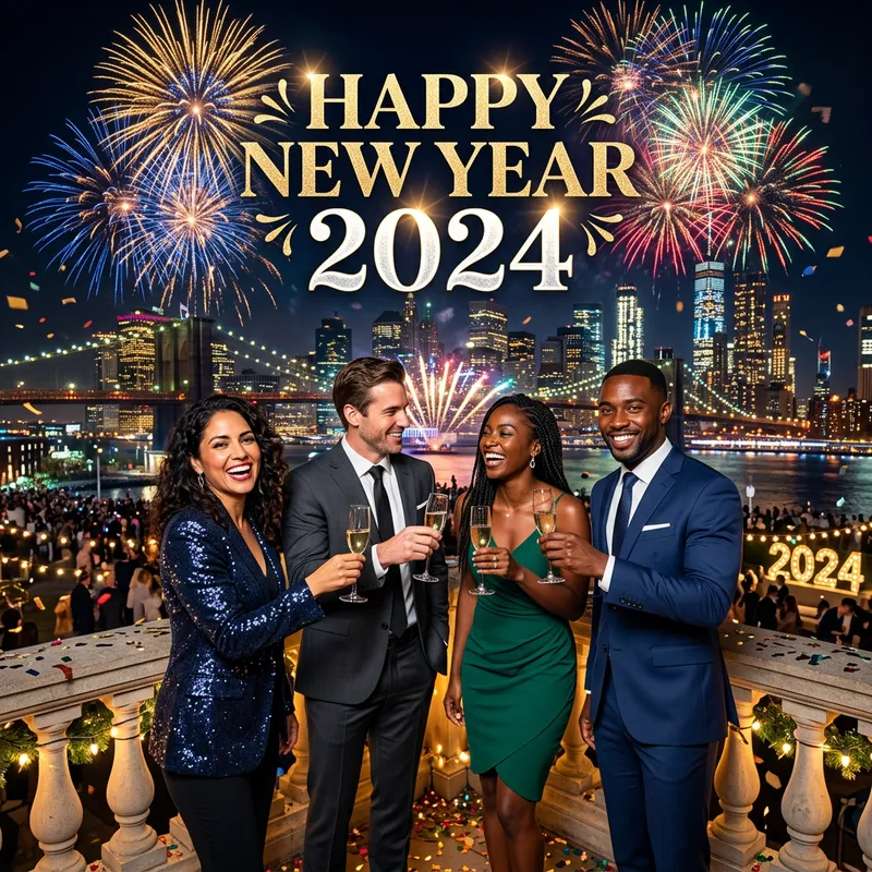 New Year 2024 Wishes and Professional Couture Celebrations