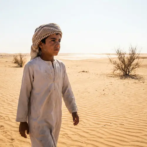 Pre-Islamic Arabian Boy Walking in Desert | Historical Adventure