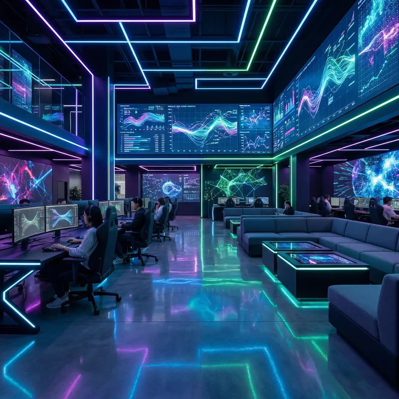 Futuristic Digital Era Coworking Space Design