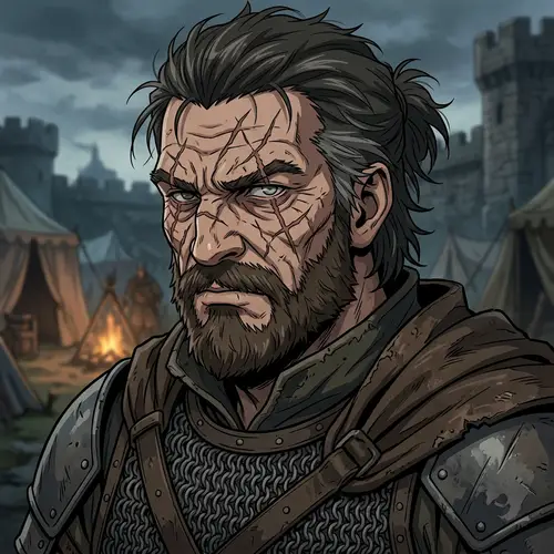 Battle-Scarred Warrior: An Anime Style Hero