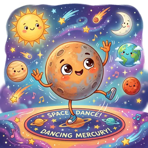 Dancing Mercury for Kids - Fun and Playful Design