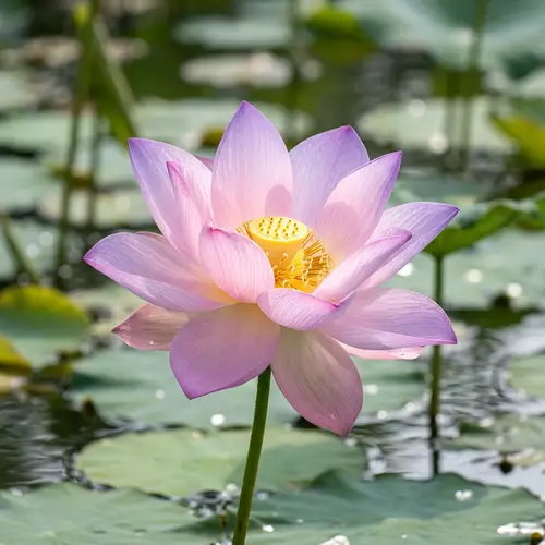 Translucent Pink-Purple Lotus Flower