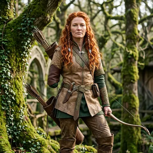 Unique Elf Woman with Red Hair - Courageous and Resilient