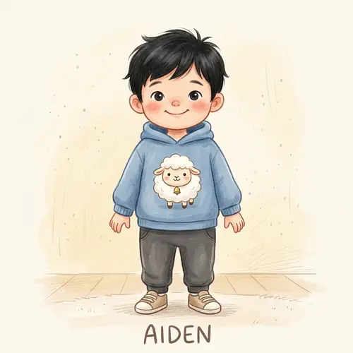 Aiden: Friendly 3-Year-Old Boy Character Design