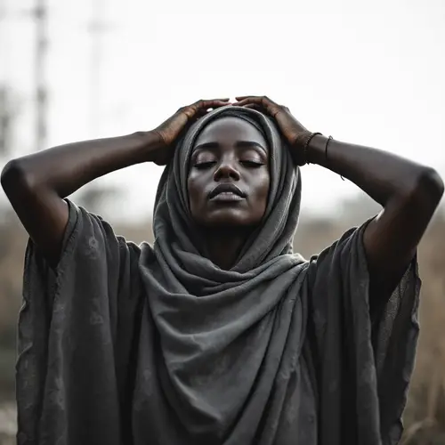 Black Hebrew Woman with Head Cover