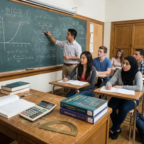 Mathematical Atmosphere: Teacher Explaining Algebra Equations