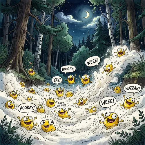 Magical Minions in a Russian Night Forest