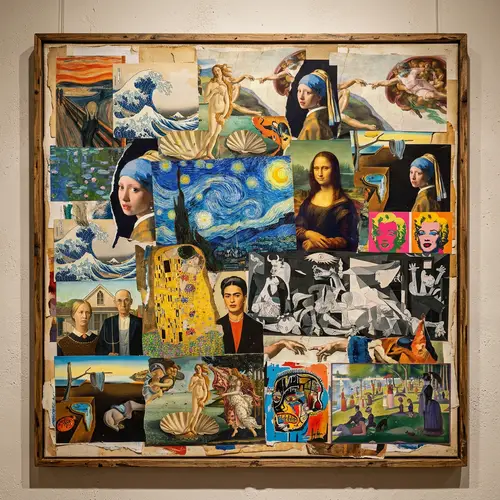 Famous Artworks Collage - Visual Masterpieces