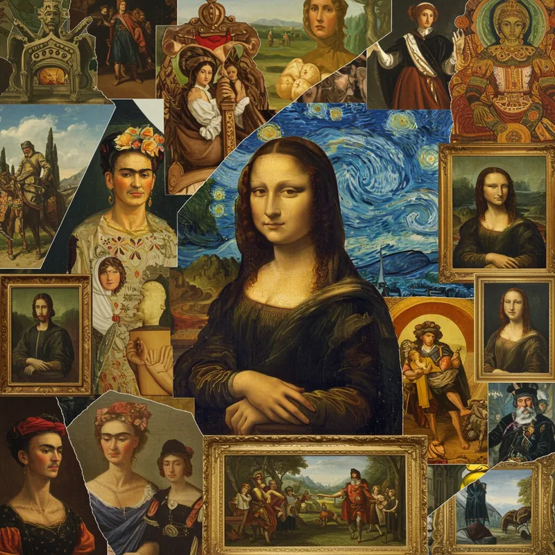 Famous Artworks Collage - Visual Masterpieces