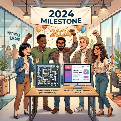 Diverse Team Triumphs Together | Challenge and Success Visualized