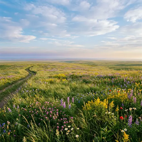 Stunning Open Field: A Vibrant Abstract Landscape