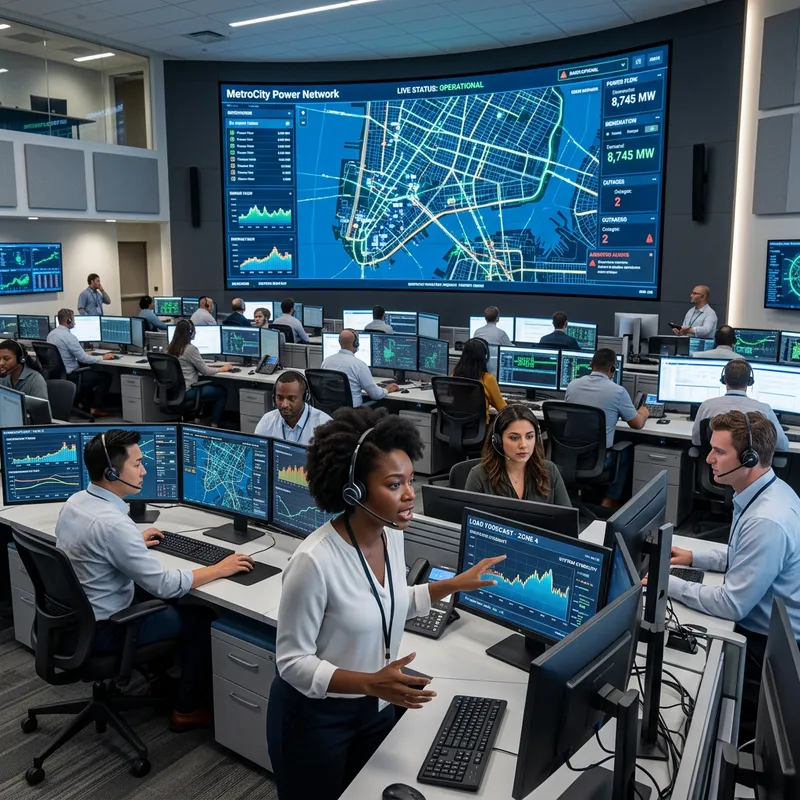 Intelligent Electrical Grid Control Center | Efficient Power Management