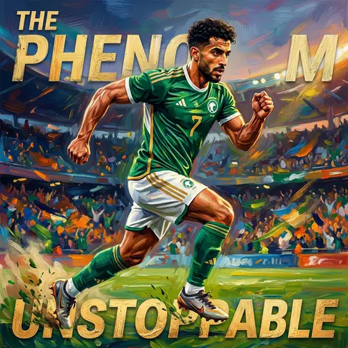 Middle Eastern Football Player in Dynamic Action | Sports Motivation