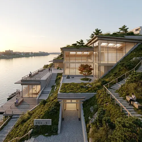 Cultural Center Design Inspired by Japanese Architecture