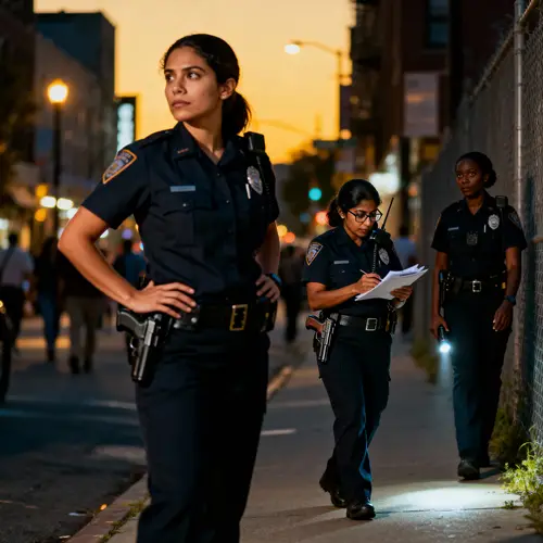 Three Police Officers on Duty: City Vigilance