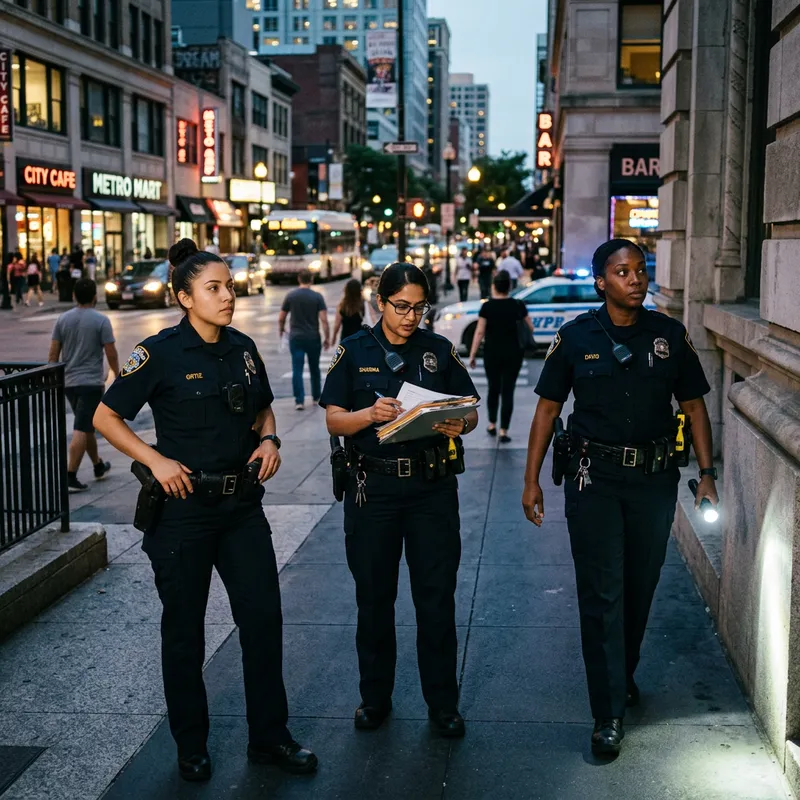 Three Police Officers on Duty: City Vigilance Three Police Officers on Duty: City Vigilance
