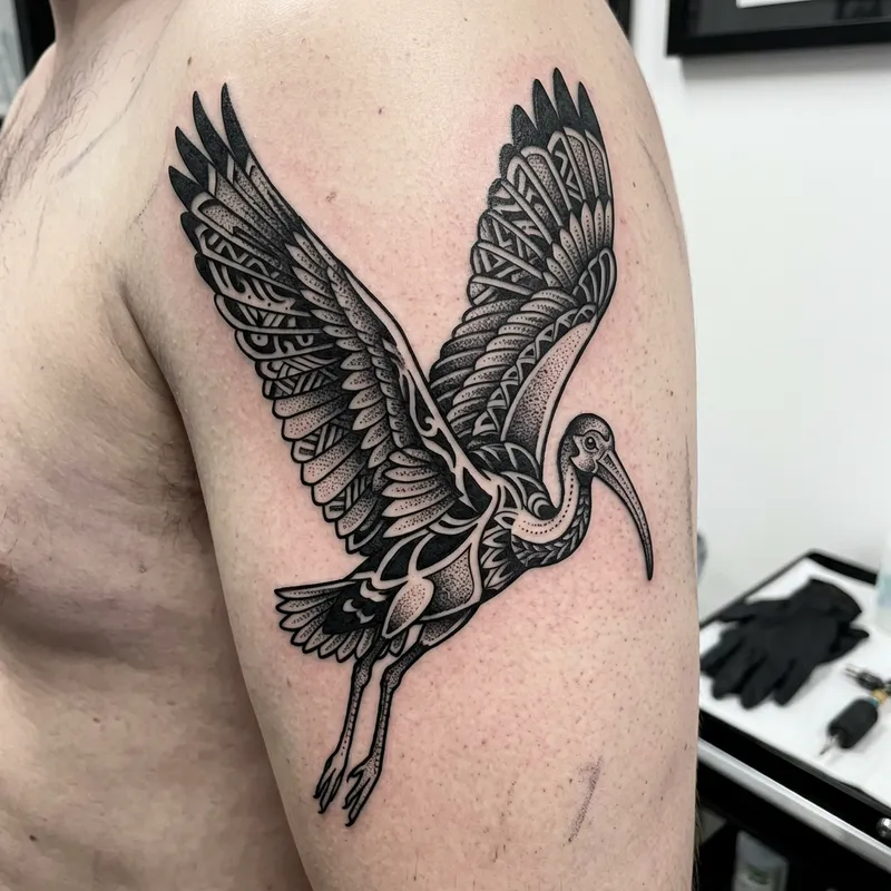 Corocoro Blackwork Tattoo Design