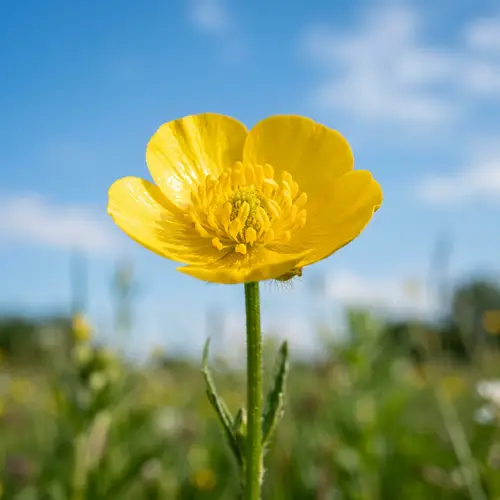 Vibrant Yellow Flower Blossoming | Garden Beauty