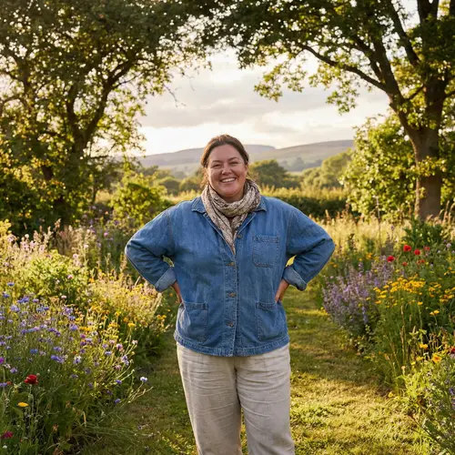 Confident Body Positivity: Full-Figured Woman in Nature