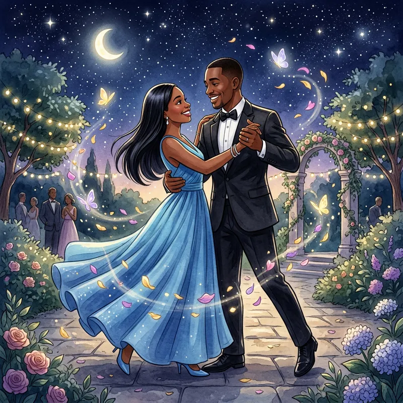 Tender African-American Dance: Enchanted Starlit Night
