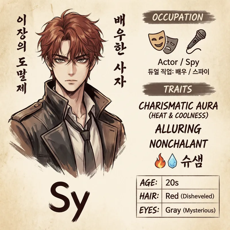 Enchanting Character Sheet of Sy - Actor & Spy Enchanting Character Sheet of Sy - Actor & Spy