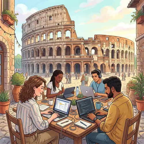 Digital Nomads at the Coliseum: Work with a View