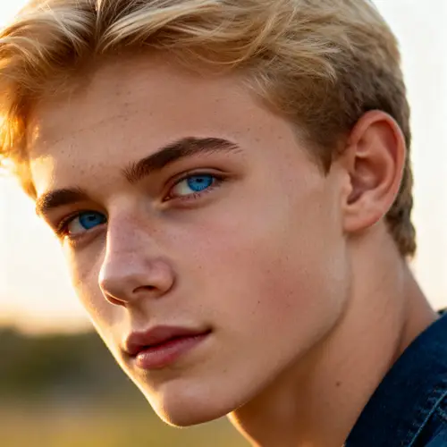 Blonde 18-Year-Old Guy Looking Away Thumbnail