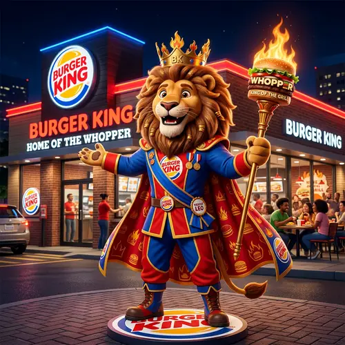 Create a Burger King Food Chain Mascot