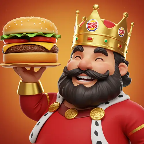 Create a Burger King Food Chain Mascot