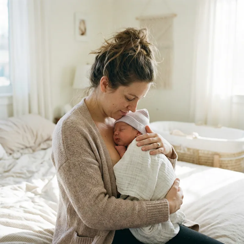 Newborn Baby and Mother: Cherishing Moments