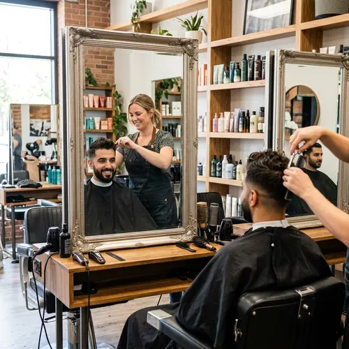 Trendy Haircut by Professional Hairstylist for Middle-Eastern Man