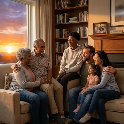 Heartwarming Diverse Family Demonstrating Gratitude and Respect