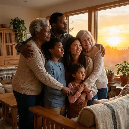 Multicultural Family Gratitude & Hope | Heartwarming Scene