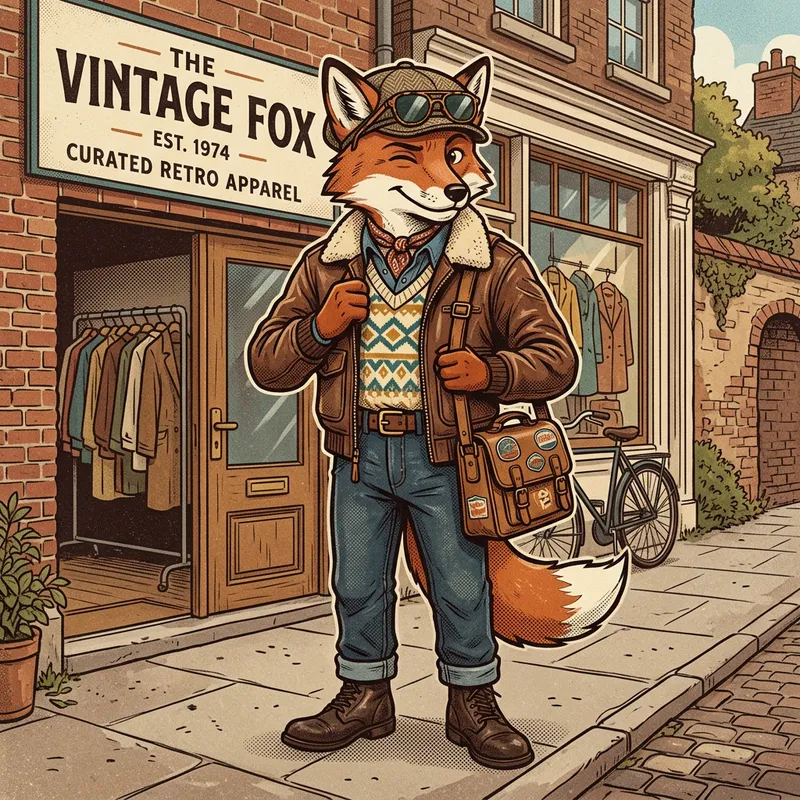 Cool Vintage Clothing Company Mascot