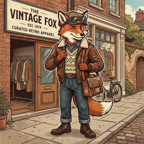 Cool Vintage Clothing Company Mascot