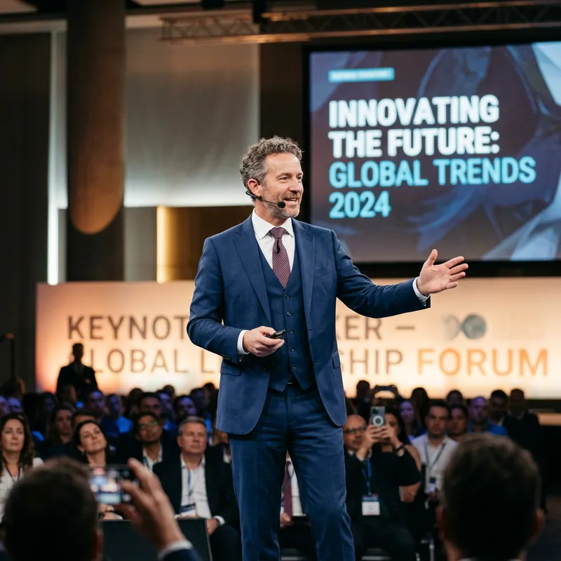 Realistic Keynote Speaker Photos