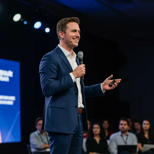 Realistic Keynote Speaker Photos