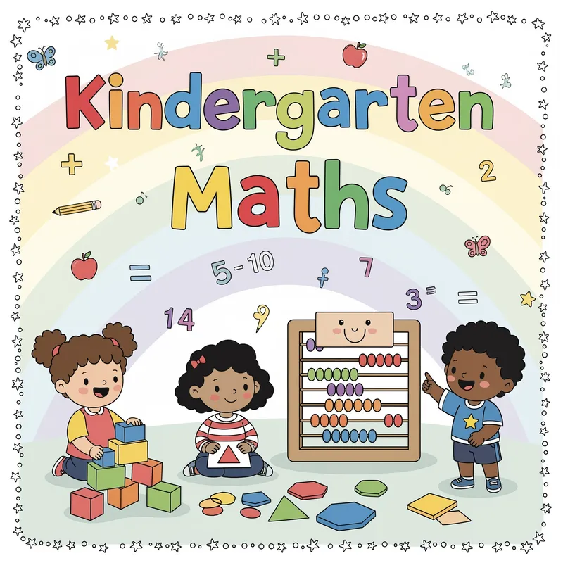 Kindergarten Maths Book Cover Design