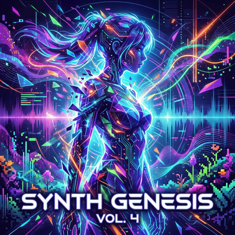 Geoxor Style Drawing of a Vibrant Young Woman