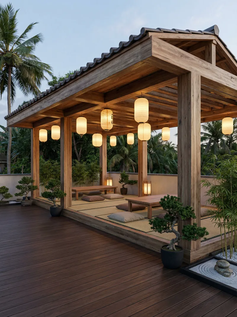 Charming Japanese Rooftop Bar Experience