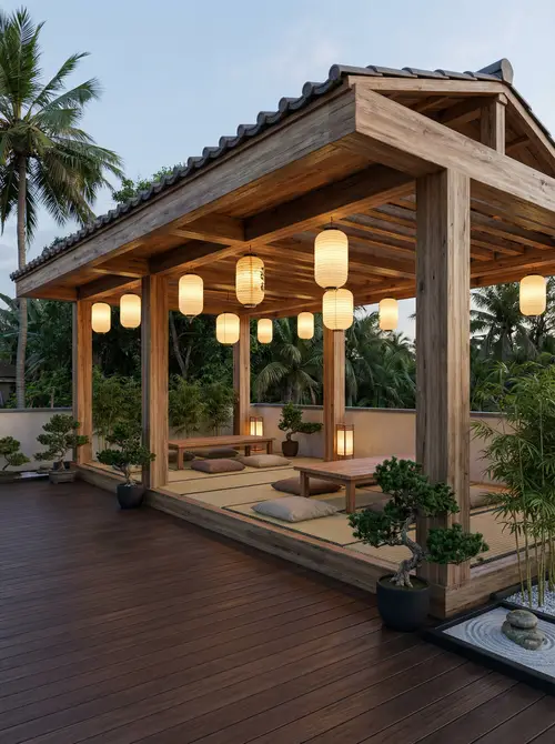 Charming Japanese Rooftop Bar Experience