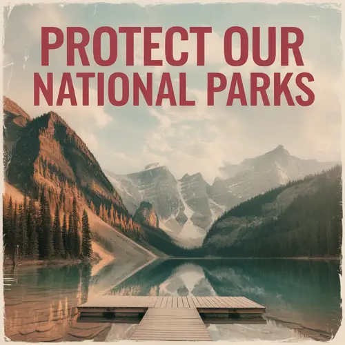 Protect Our National Parks - Awareness Poster
