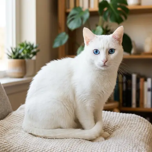 White Cat with Blue Eyes - Beautiful Pets Photos